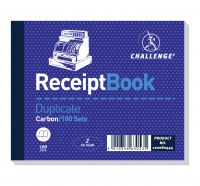 Challenge Duplicate Receipt Book Carbon 100 Sets 105x130mm (Pack of 5) 100080444