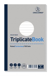 Challenge Carbonless Triplicate Book 100 Sets 210x130mm (Pack of 5) 100080445