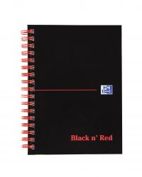 Black n' Red Ruled Perforated Wirebound Hardback Notebook A6 (Pack of 5) 100080448