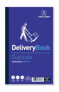 Challenge Duplicate Book Carbonless Delivery Book 100 Sets 210x130mm Ref 100080470 [Pack 5]