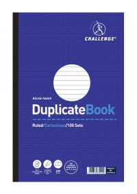 Challenge Ruled Carbonless Duplicate Book 100 Sets 297x195mm (Pack of 3) 100080527