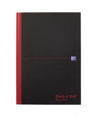 Black n' Red Casebound Recycled Hardback Notebook 192 Pages A4 (Pack of 5) 100080530