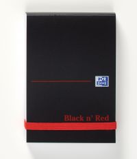 Black n' Red Plain Elasticated Casebound Notebook 192 Pages A7 (Pack of 10) 100080540