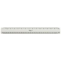 0 MM 25 cm with Patented Slip Protection Transparent Linex 100202518 S50MM Series Super Acrylic Ruler Scale 25 
