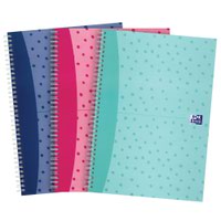 Oxford Twinwire Spots Notebook 200 Pages A4 Assorted (Pack 3) 400155747