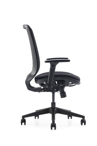 The C19 office chair is extremely comfortable and comes with a mesh back and upholstered seat pad as standard. With its clean aesthetics and easy-to-use design, the C19 offers intuitive functionality alongside fantastic value. Compact and the smallest within the fast track range – It is the perfect office, home office or contract chair!The C19 boasts an intuitive mechanism with two easy-to-use pictorial controls on the right-hand side to operate seat height and  dynamic movement. The C19’s buttons make it easy to adjust seat height and tilt. Dynamic movement is essential to encourage blood flow throughout the body and rarely featured on chairs of this price point.  The direct tension control below the seat adjusts to balance the chair for users of varying weight.Designed to encourage healthy posture, the C19’s lumbar panel adjusts easily to offer great lumbar support. The C19’s 3-dimensional arms with soft-touch pads are durable and can be removed easily leaving the design uncompromised and safe for users.All materials have been rigorously tested and exceeds UK standards. Certified to British Standard 5459.Overall – D670 W670 H960-1040Backrest – W465 H580Seat – W500 D460 H400-500