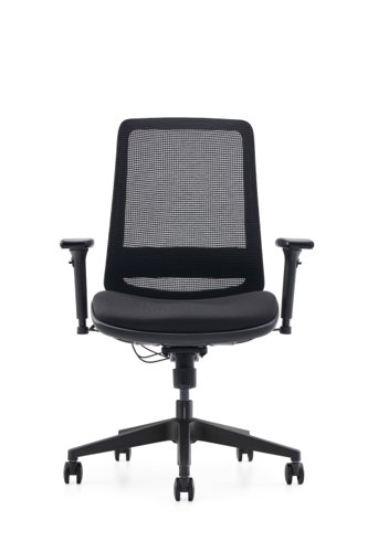 The C19 office chair is extremely comfortable and comes with a mesh back and upholstered seat pad as standard. With its clean aesthetics and easy-to-use design, the C19 offers intuitive functionality alongside fantastic value. Compact and the smallest within the fast track range – It is the perfect office, home office or contract chair!The C19 boasts an intuitive mechanism with two easy-to-use pictorial controls on the right-hand side to operate seat height and  dynamic movement. The C19’s buttons make it easy to adjust seat height and tilt. Dynamic movement is essential to encourage blood flow throughout the body and rarely featured on chairs of this price point.  The direct tension control below the seat adjusts to balance the chair for users of varying weight.Designed to encourage healthy posture, the C19’s lumbar panel adjusts easily to offer great lumbar support. The C19’s 3-dimensional arms with soft-touch pads are durable and can be removed easily leaving the design uncompromised and safe for users.All materials have been rigorously tested and exceeds UK standards. Certified to British Standard 5459.Overall – D670 W670 H960-1040Backrest – W465 H580Seat – W500 D460 H400-500