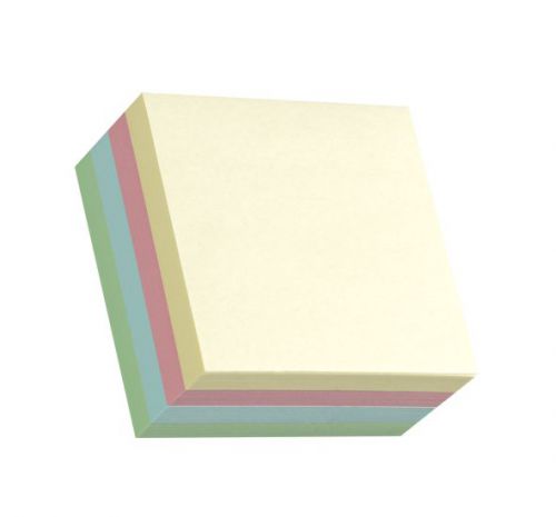 41913HP - ValueX Stickn Notes Cube 76x76mm 400 Sheets Pastel Colours 21013