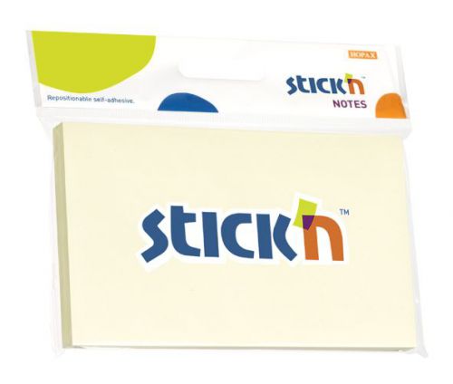 Stickn Adhesive Note 76x127mm Yellow Hangpack