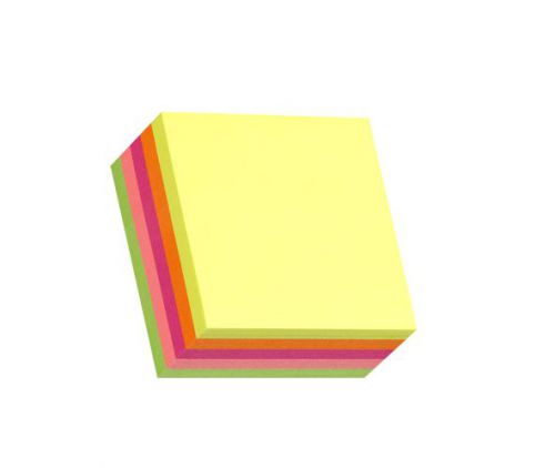 Stickn Mini Cube 51x51mm neon rainbow - 468-21203