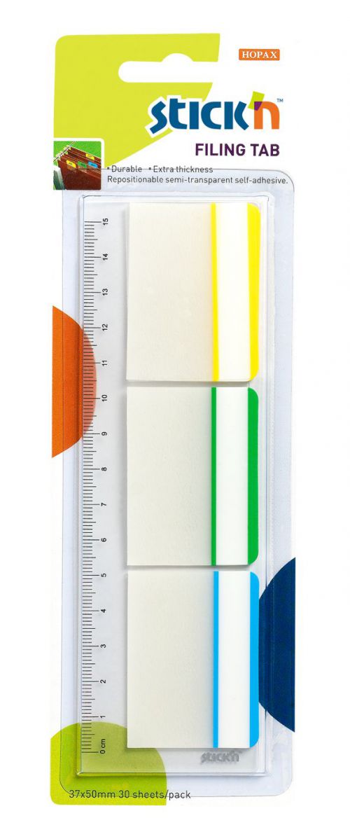 ValueX Index Flags Repositionable 37x50mm 3x10 Tabs Assorted Colours (Pack 30) 21360