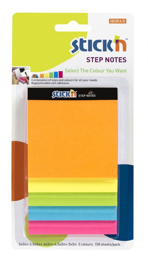 ValueX Stickn Magic Cube Step Notes Neon Assorted 21423