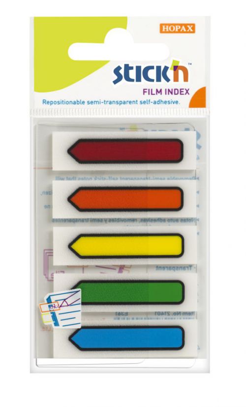 Value Stickn Film Indexes 12mm Arrows 100 Tabs 21464