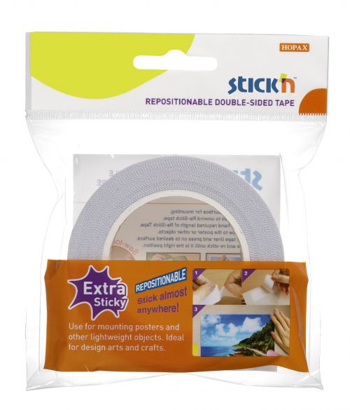 Re-stik Repositionable Double Sided Adhesive Tape Extra Sticky 12mm x 12m 24007