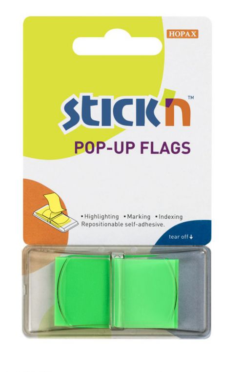 Langstane Pop-Up Index Flags 50 per Pack 25mm Lime 26011