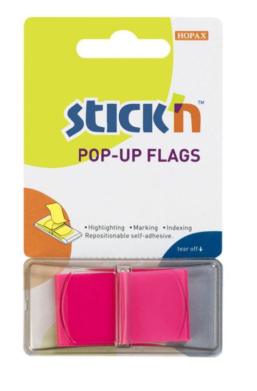 Langstane Pop-Up Index Flags 50 per Pack 25mm Magenta 26013