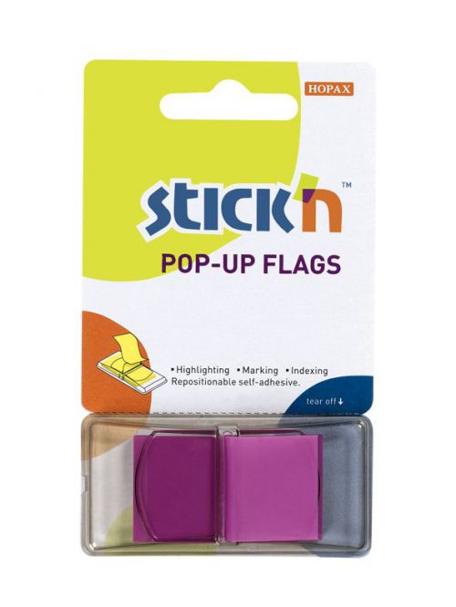 Langstane Pop-Up Index Flags 50 per Pack 25mm Purple 26014
