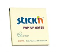 ValueX Stickn Pop-Up Notes 76x76mm 100 Sheets Yellow (Pack 12) 21395