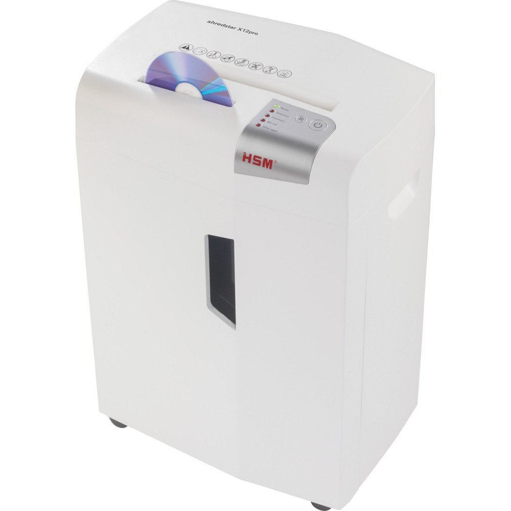 HSM shredstar X12pro document shredder, security level 5, cross cut, 12 sheet