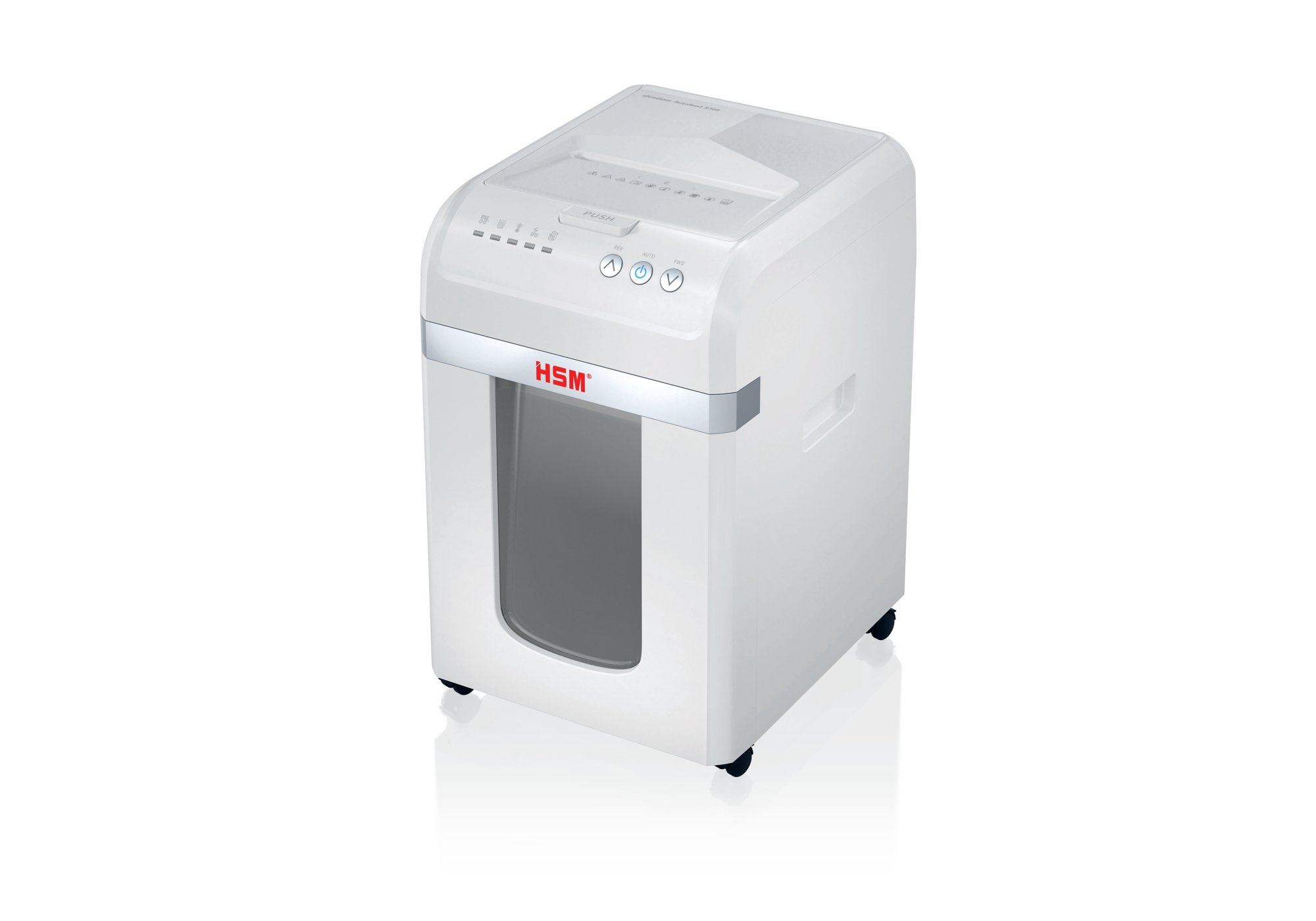 HSM shredstar Autofeed X300 document shredder, security level 4, cross cut, 12 sheet