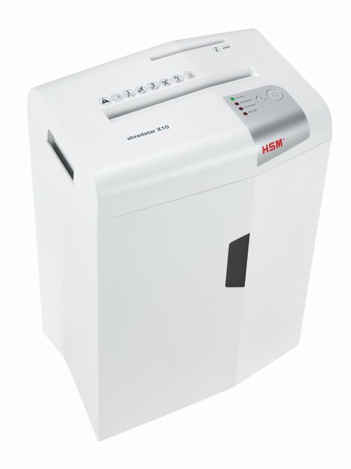 1045811 | Professional data protection in the workplace. This convenient home office document shredder with particle cut and separate CD cutting unit shreds files and CDs/DVDs securely.For full details of promotion and to claim visit - www.hsm.eu/voucher-promotion