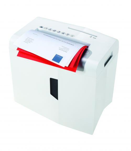 Data protection for the home or the small office. This modern and compact particle cut document shredder with a separate CD cutting unit shreds data in the workplace.