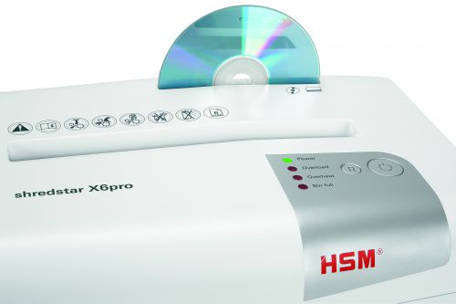 1046811 | Reliable and user-friendly particle cut document shredder with the highest security level in the shredstar series. With a separate CD cutting unit for use in the workplace.For full details of promotion and to claim visit - www.hsm.eu/voucher-promotion