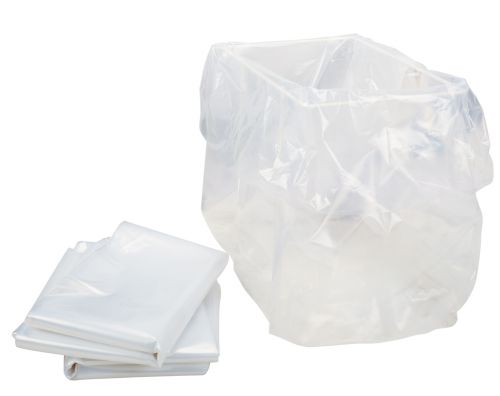 Shredded material can be collected directly, and then disposed of, using extremely tear-proof and stable plastic bags. HSM has plastic bags to fit all document shredders and shredder baler combinations perfectly.