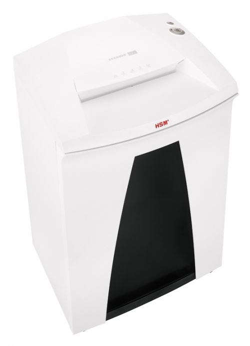 1842811 | This premium document shredder in an elegant design provides for data security in an open-plan office. Thanks to the powerful drive, it reliably and quietly shreds the incoming amounts of data from up to eight people.For full details of promotion and to claim visit - www.hsm.eu/voucher-promotion