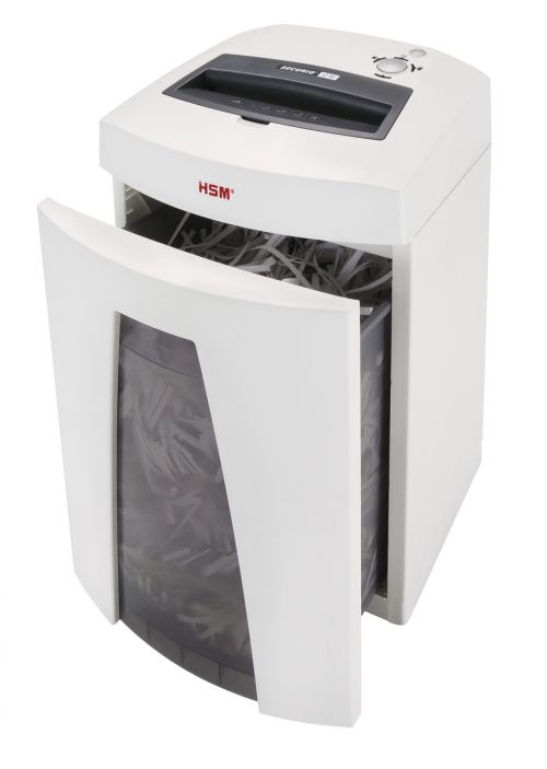 1912821 | Compact, functional and convenient. With cutting rollers made from hardened steel and a pressure-sensitive safety element. The quiet document shredder with a removable waste container - for demanding users in the private sector or small office.For full details of promotion and to claim visit - www.hsm.eu/voucher-promotion
