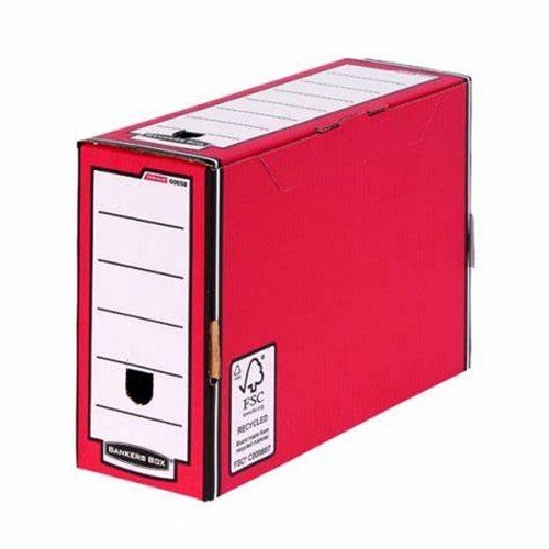 Bankers Box Premium 127mm Transfer File-Red Pack 5
