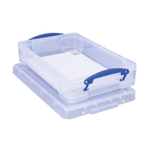 Really Useful Clear 4L Plastic Storage Box 395x255x80mm  Storage Containers AS1473