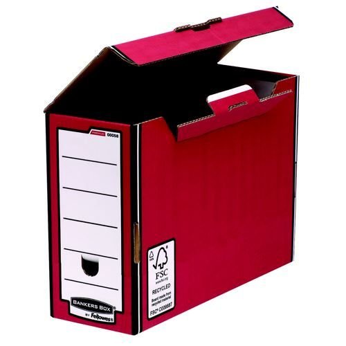 Bankers Box Flip Top Transfer File Red/White