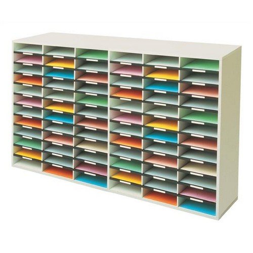 Fellowes Literature Sorter Melamine-laminated Shell 72 Compartments 737x302x1776mm