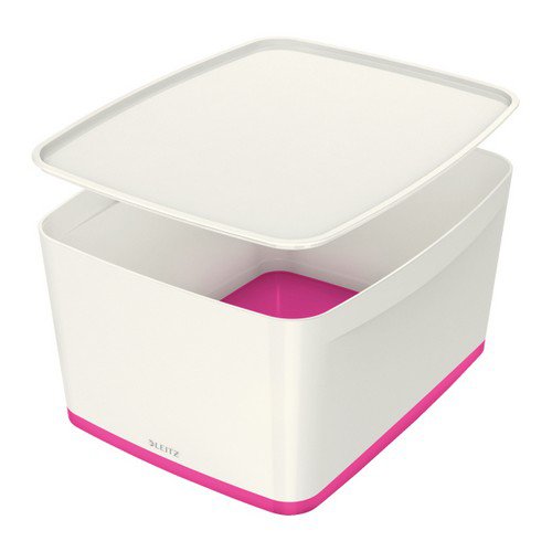 Leitz Mybox Large With Lid White/Pink