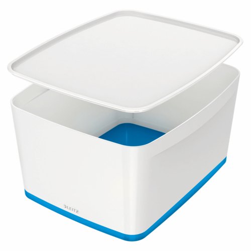Leitz Mybox Large With Lid White/Blue