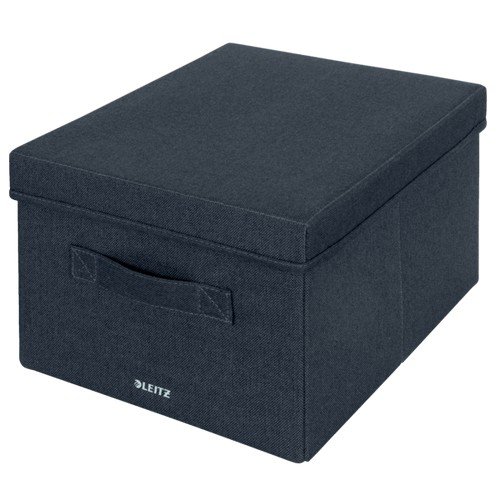 Leitz Fabric Storage Box with Lid Medium ; 1 x Pack of 2