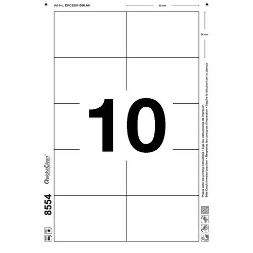 Avery 8554 VistaÂ® Clean Edges Printable Ins 54 x 85mm; 10 Ins Per Sht 10 Sht Per Pk 100 Ins Per Box