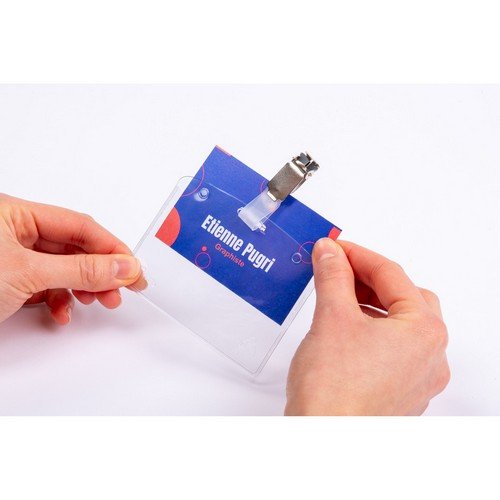 Avery 25 Clip Badge Holders 90 x 60 mm glue-free