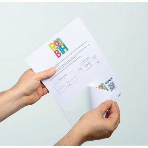 Visitor Badge A4 With Foldable 97X86Mm Insert White
