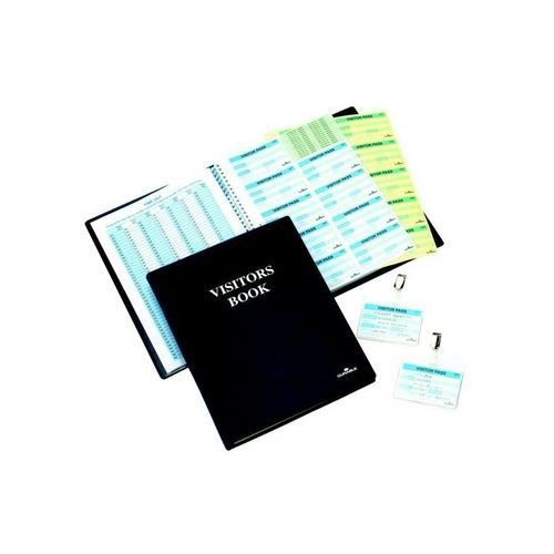 Durable Visitor Name Badge 60x90mm Transparent Pack 25