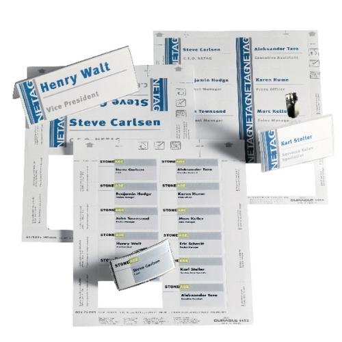 Durable Badgemaker 240 Inserts 40x75mm White