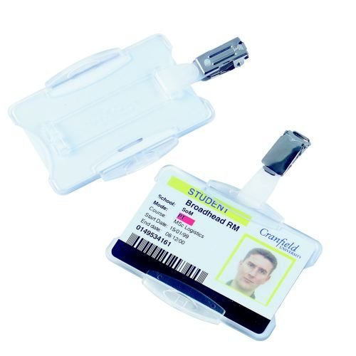 Durable Security Pass Holder Clear Pack 25