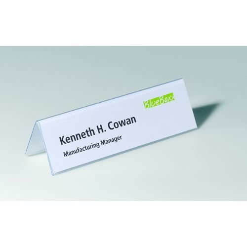 Durable Table Name Badge Holder 61x210mm Pack 25
