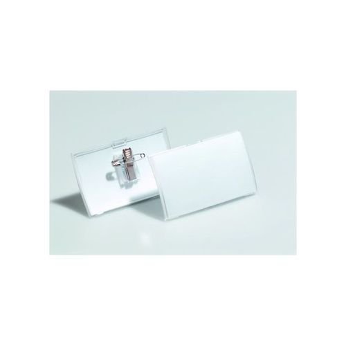 Durable Click Fold Badge With Combi Clip 40x75mm Pack 25