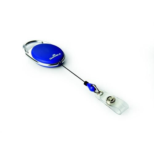 Durable Badge Reel Style Snap Hook Fastener Dark Blue Pack 10