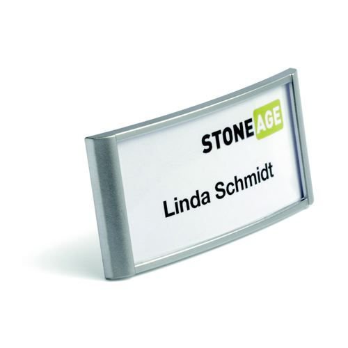 Durable Classic Name Badge with Combi Clip 30x65mm