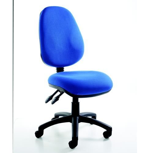 Vantage Fabric 2 Lever Operator Chair Gas Height Adjustment No Arms Blue