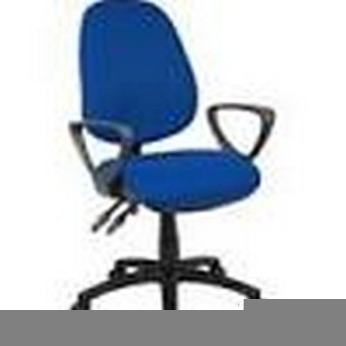 Vantage Fabric 2 Lever Operator Chair Gas Height Adjustment Fixed Arms Blue