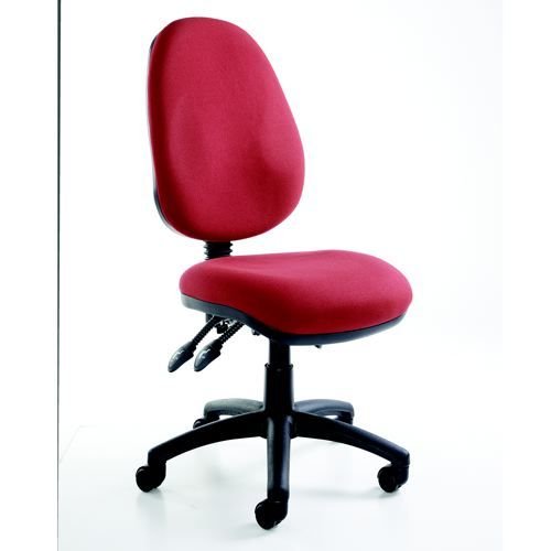 Vantage Fabric 2 Lever Operator Chair Gas Height Adjustment No Arms Burgundy